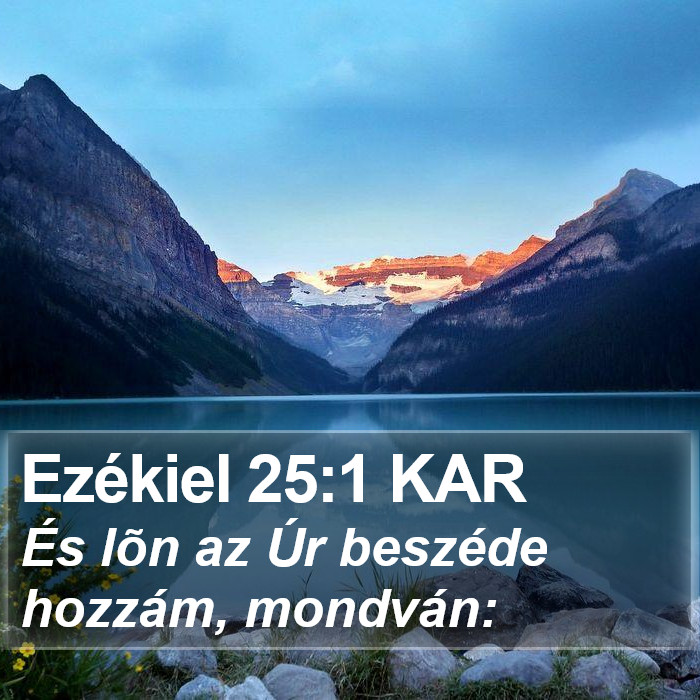 Ezékiel 25:1 KAR Bible Study