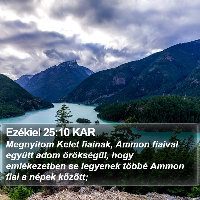 Ezékiel 25:10 KAR Bible Study