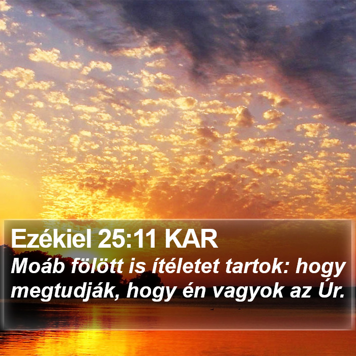 Ezékiel 25:11 KAR Bible Study