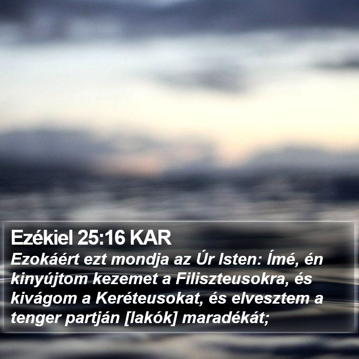 Ezékiel 25:16 KAR Bible Study