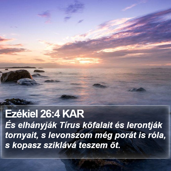 Ezékiel 26:4 KAR Bible Study