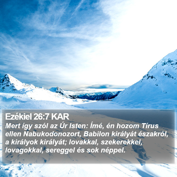 Ezékiel 26:7 KAR Bible Study