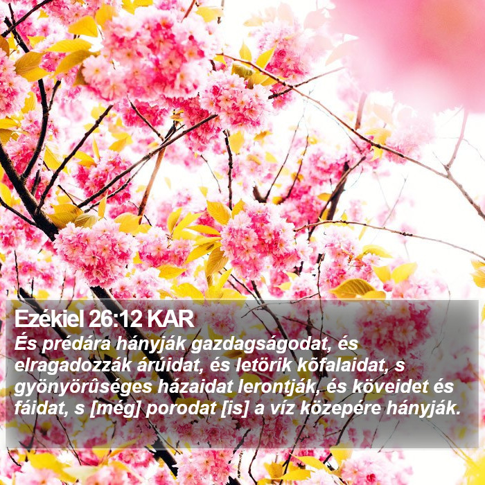 Ezékiel 26:12 KAR Bible Study