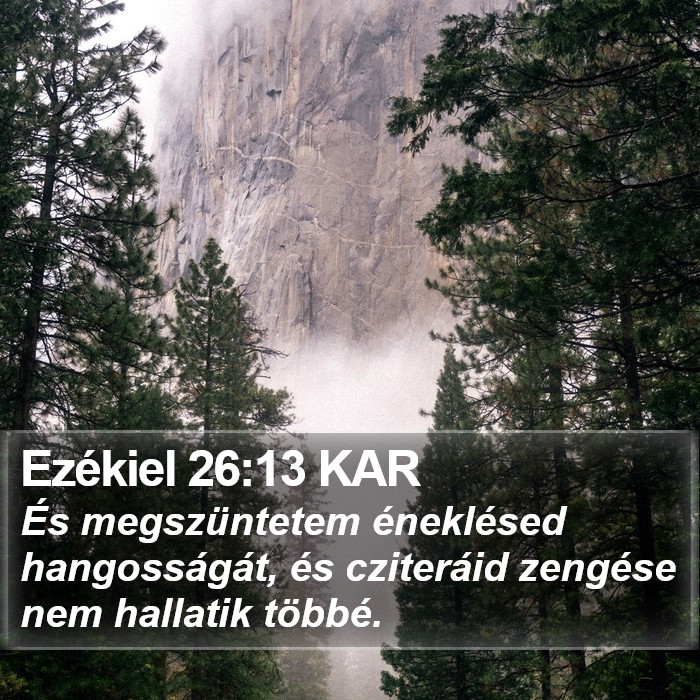 Ezékiel 26:13 KAR Bible Study