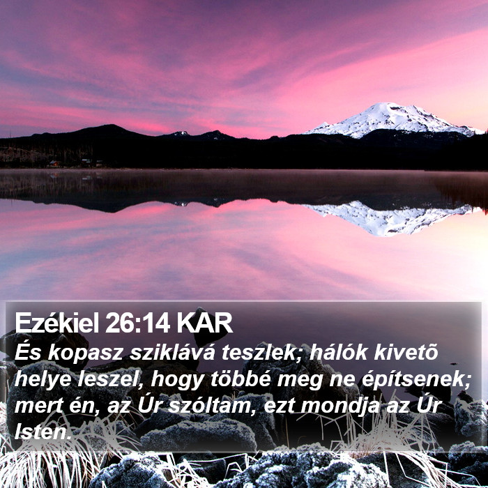 Ezékiel 26:14 KAR Bible Study