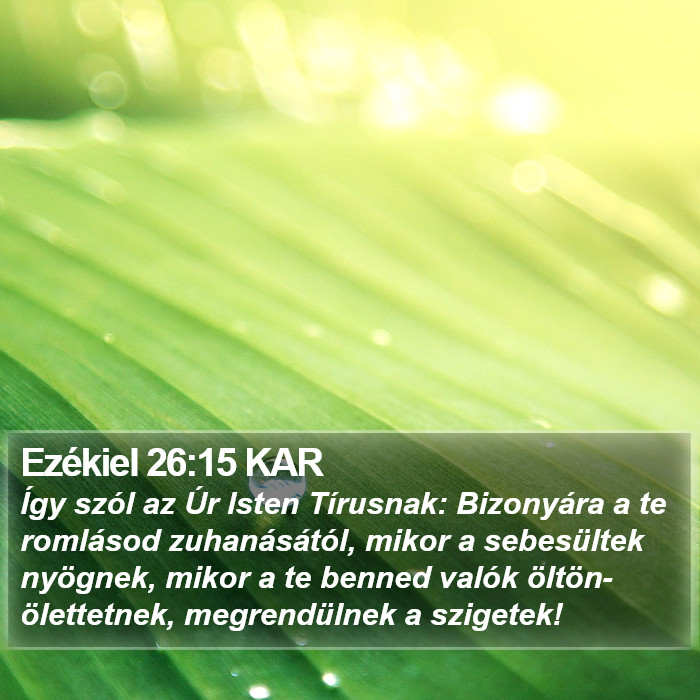 Ezékiel 26:15 KAR Bible Study