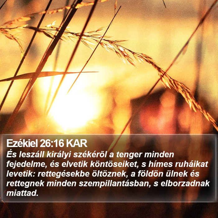 Ezékiel 26:16 KAR Bible Study