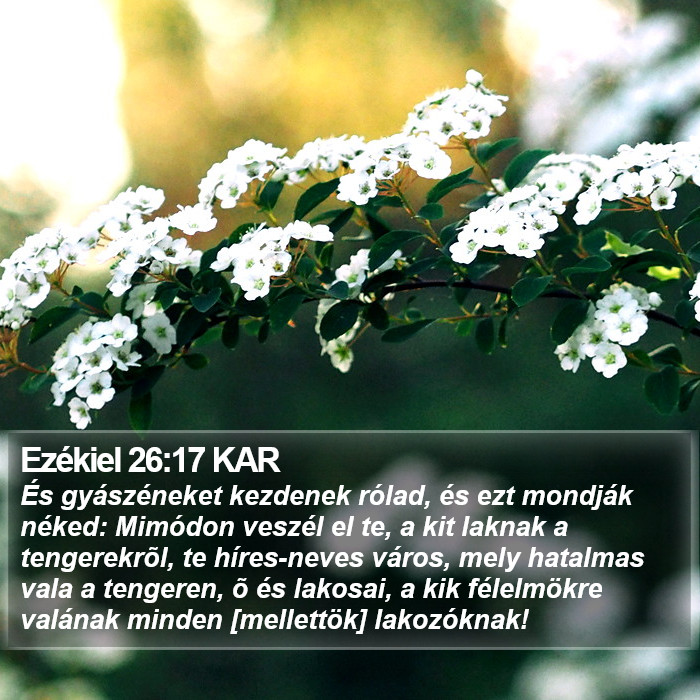 Ezékiel 26:17 KAR Bible Study