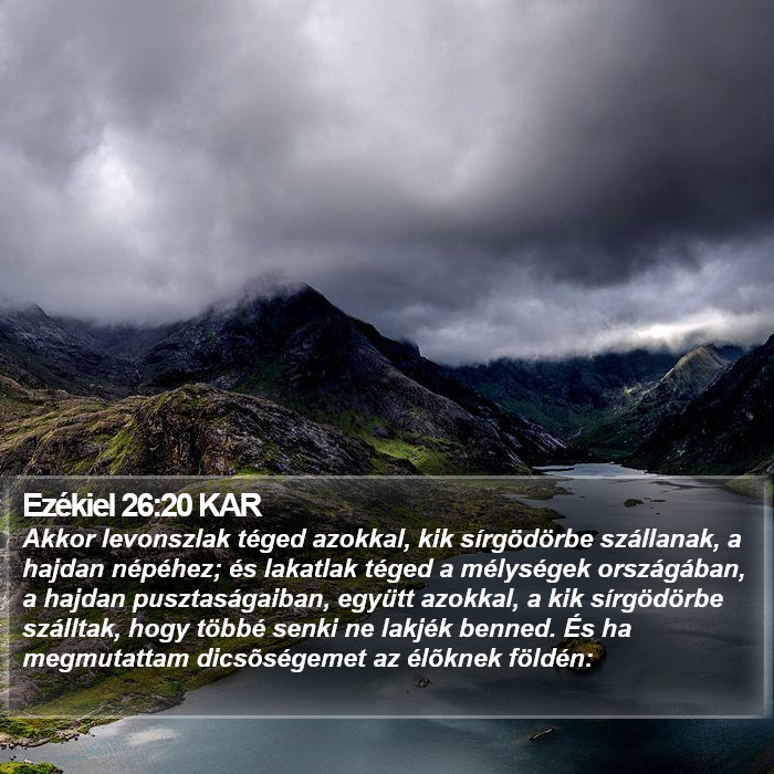 Ezékiel 26:20 KAR Bible Study