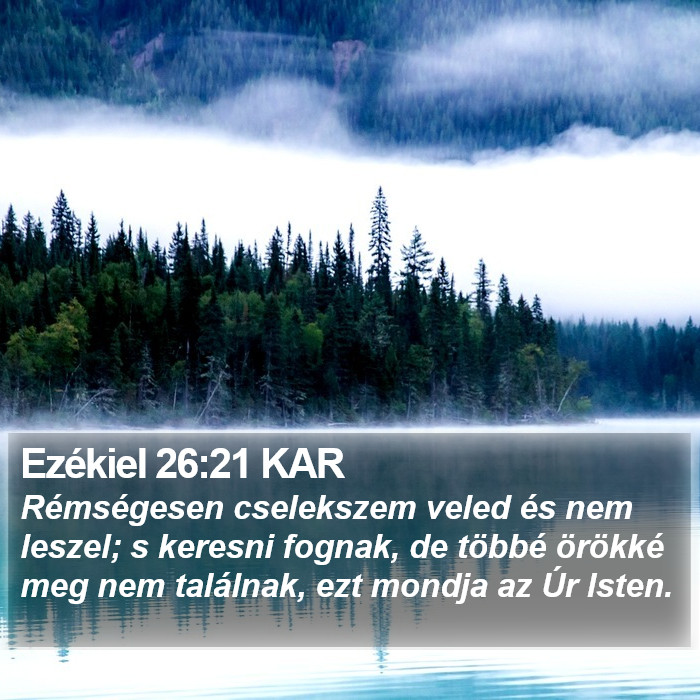 Ezékiel 26:21 KAR Bible Study