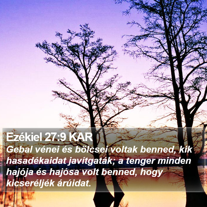 Ezékiel 27:9 KAR Bible Study