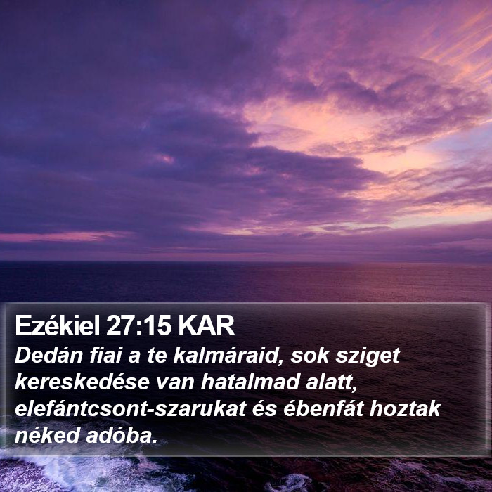 Ezékiel 27:15 KAR Bible Study