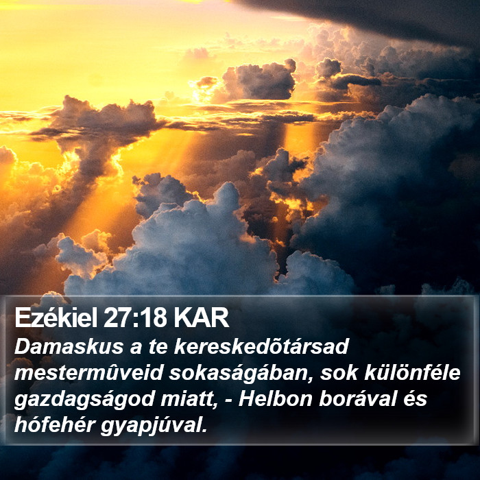 Ezékiel 27:18 KAR Bible Study