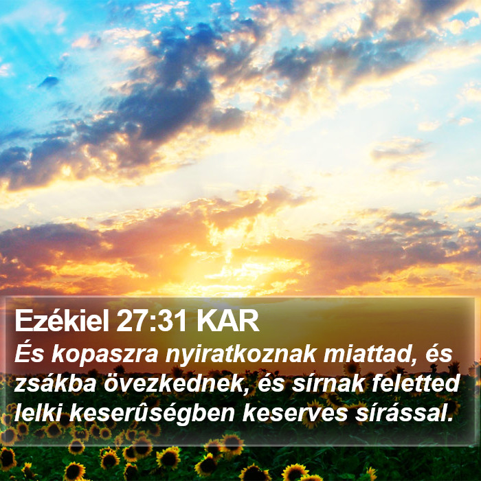 Ezékiel 27:31 KAR Bible Study