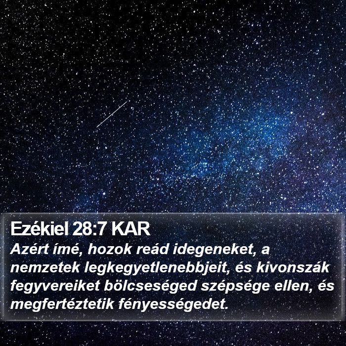 Ezékiel 28:7 KAR Bible Study