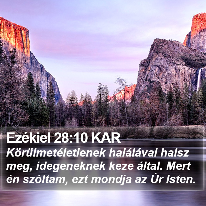 Ezékiel 28:10 KAR Bible Study