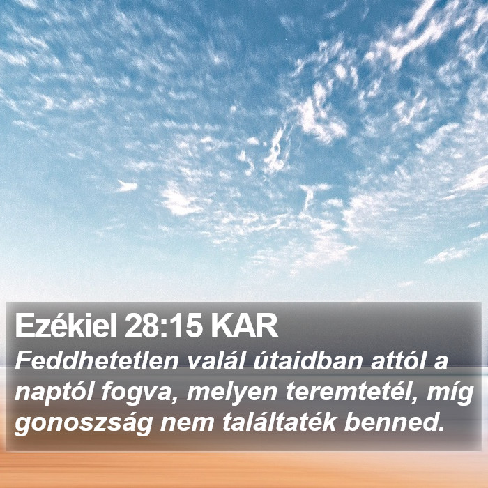 Ezékiel 28:15 KAR Bible Study