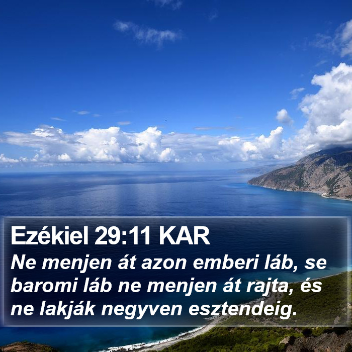 Ezékiel 29:11 KAR Bible Study