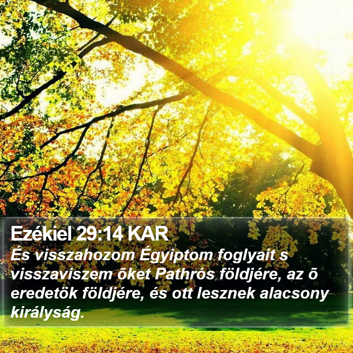 Ezékiel 29:14 KAR Bible Study