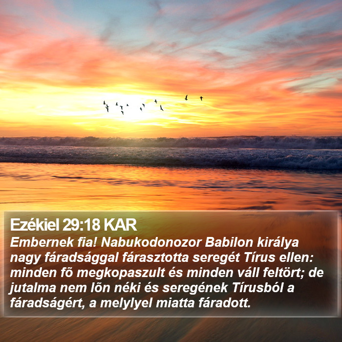 Ezékiel 29:18 KAR Bible Study