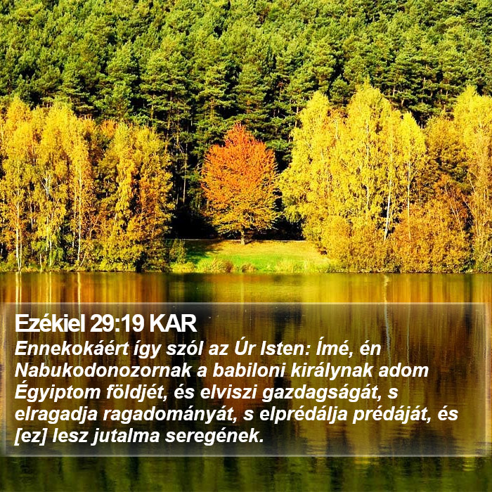 Ezékiel 29:19 KAR Bible Study