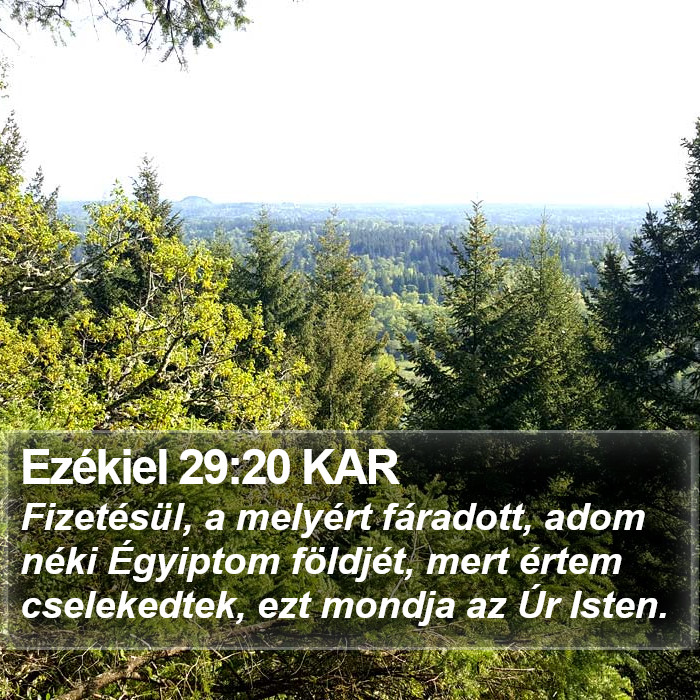 Ezékiel 29:20 KAR Bible Study