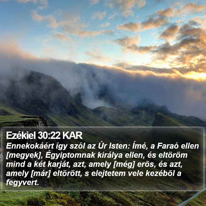 Ezékiel 30:22 KAR Bible Study