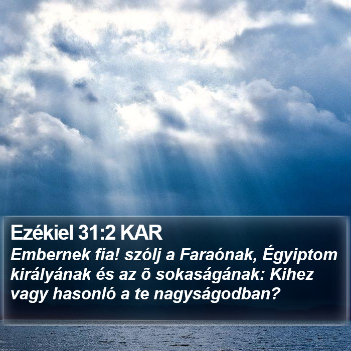 Ezékiel 31:2 KAR Bible Study