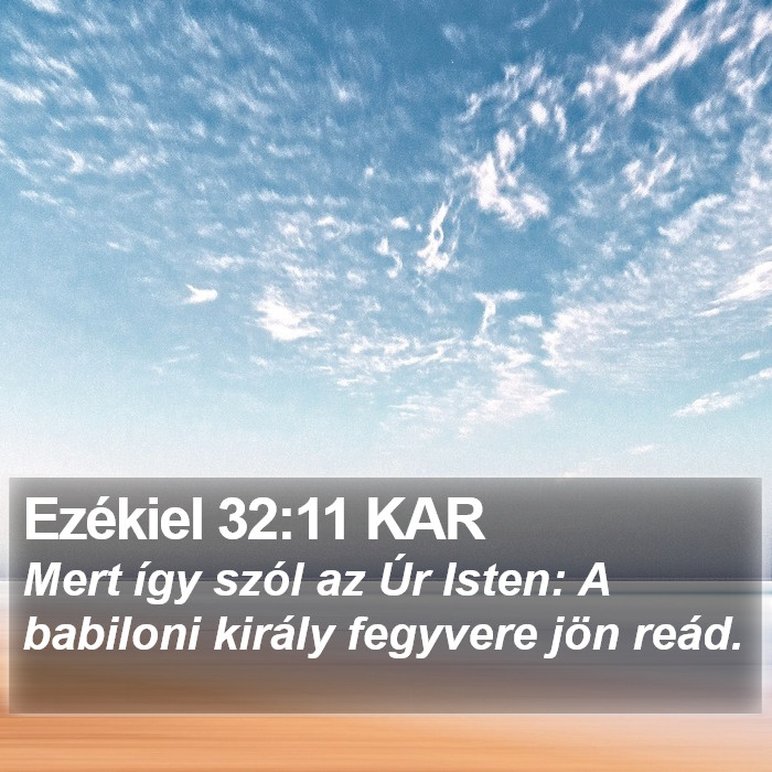 Ezékiel 32:11 KAR Bible Study