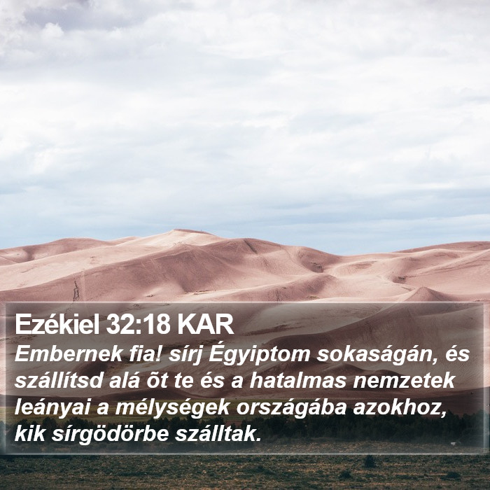 Ezékiel 32:18 KAR Bible Study