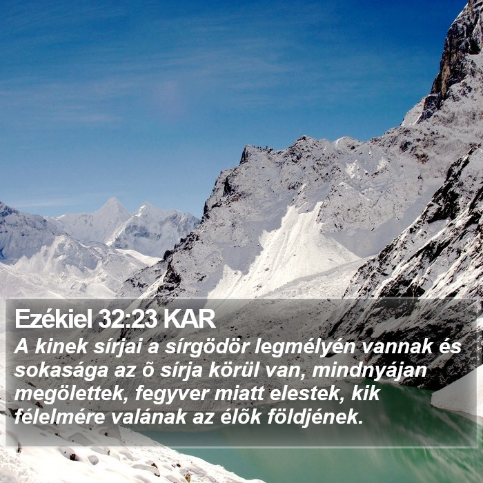 Ezékiel 32:23 KAR Bible Study