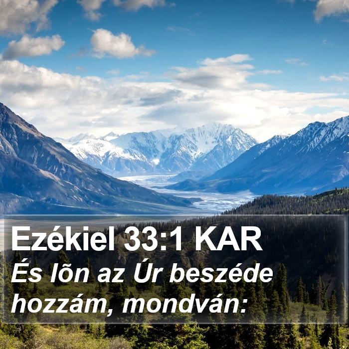 Ezékiel 33:1 KAR Bible Study