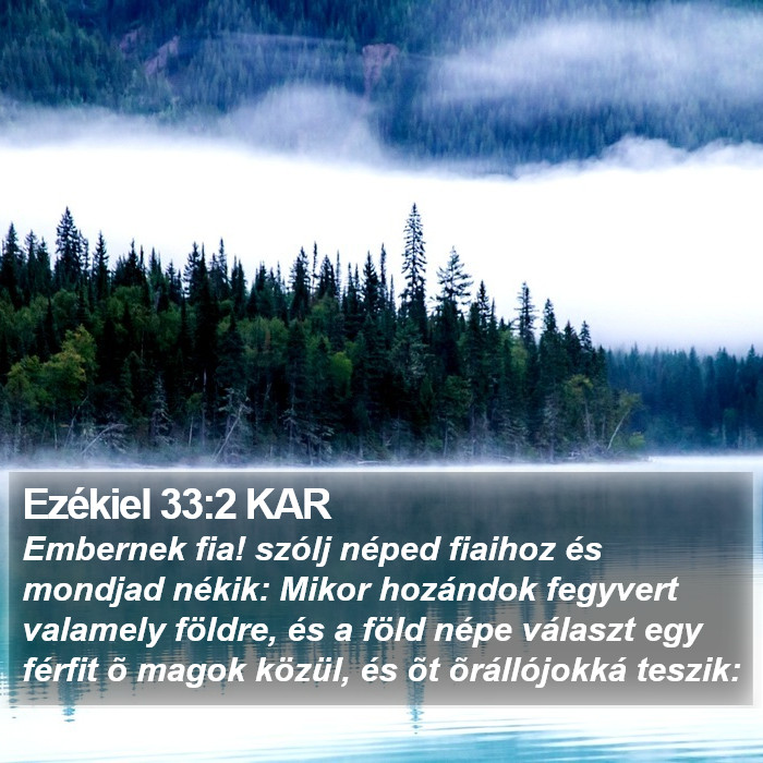 Ezékiel 33:2 KAR Bible Study