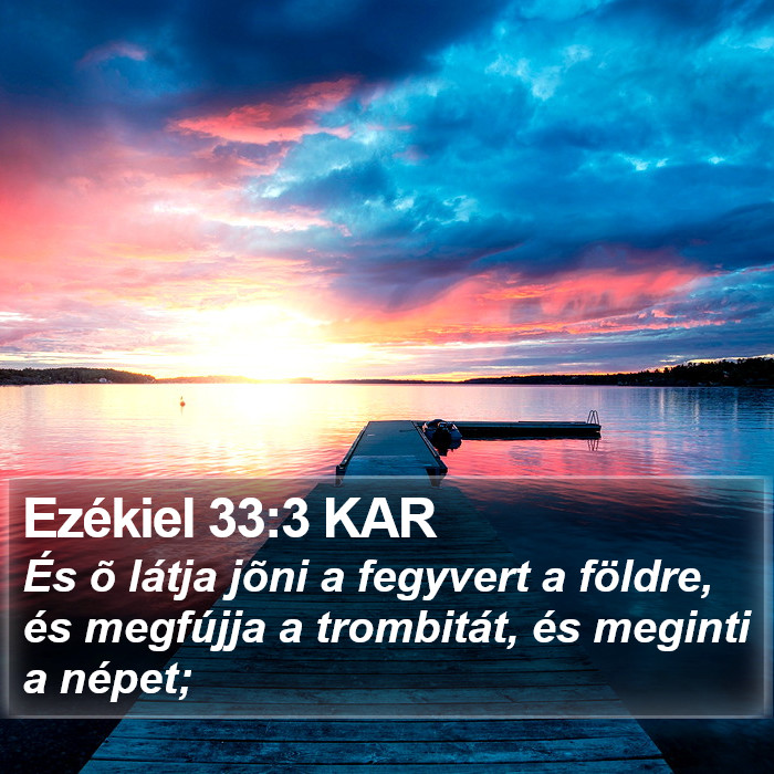 Ezékiel 33:3 KAR Bible Study