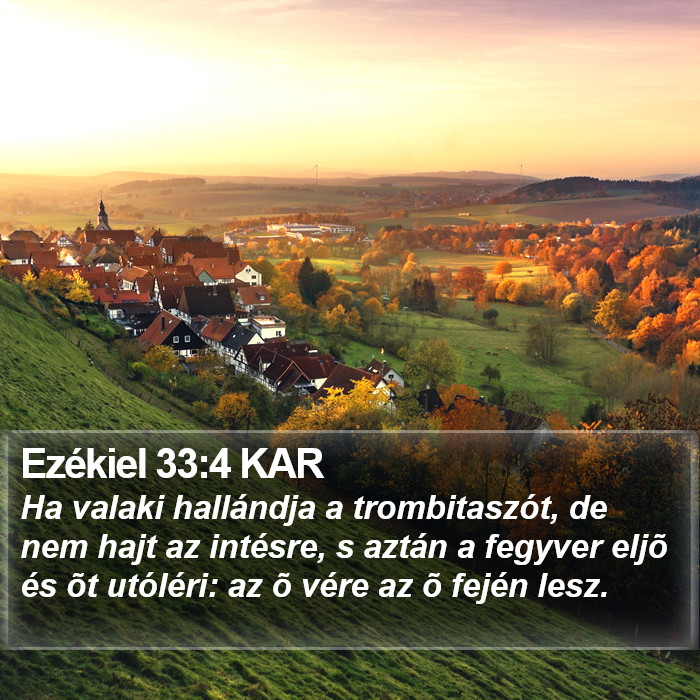 Ezékiel 33:4 KAR Bible Study