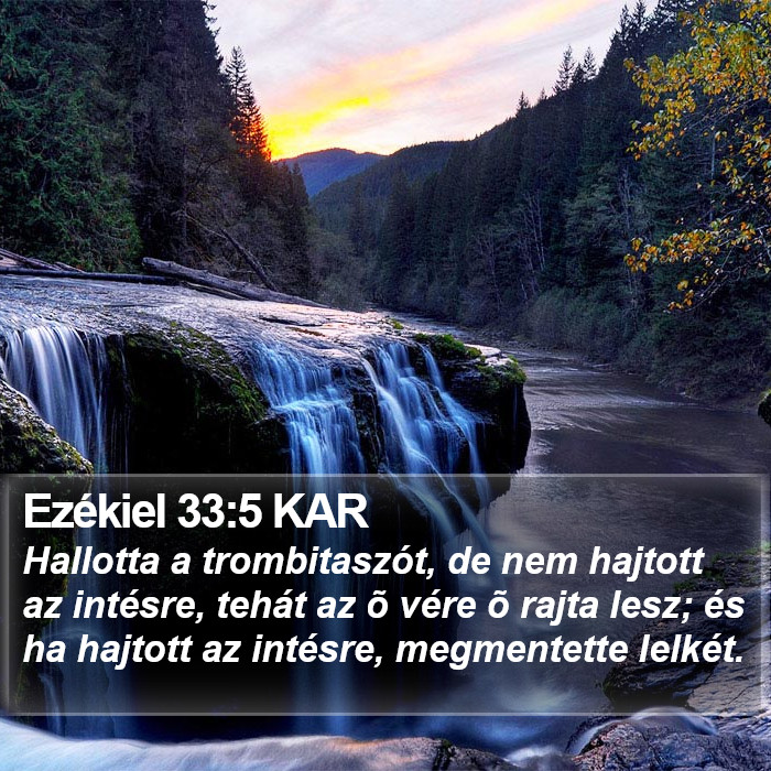 Ezékiel 33:5 KAR Bible Study