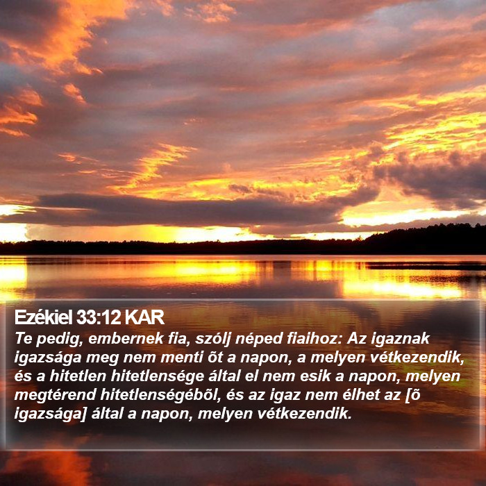 Ezékiel 33:12 KAR Bible Study