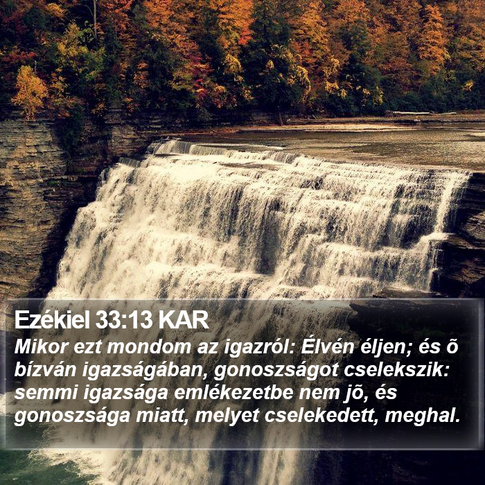 Ezékiel 33:13 KAR Bible Study