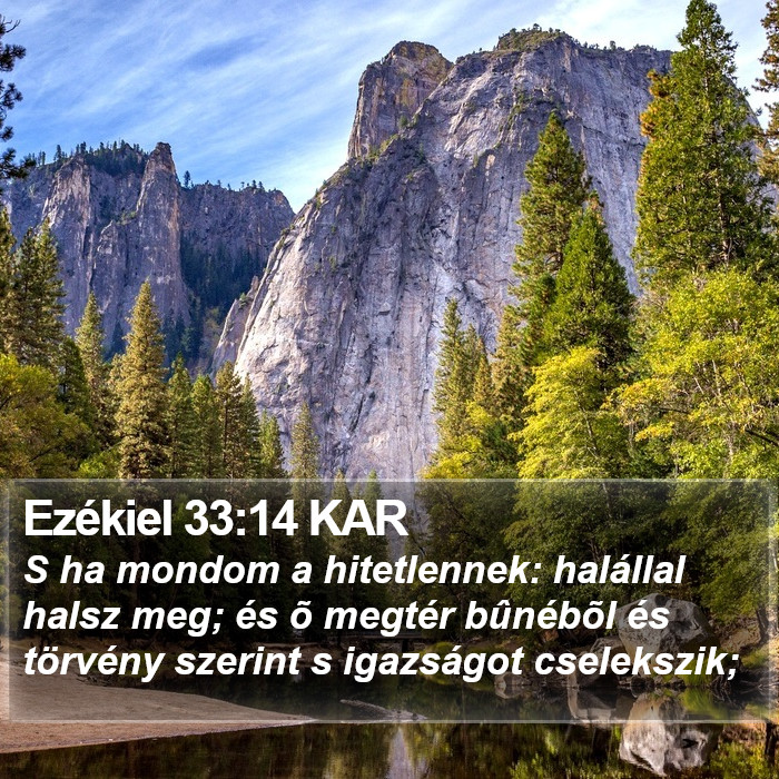 Ezékiel 33:14 KAR Bible Study