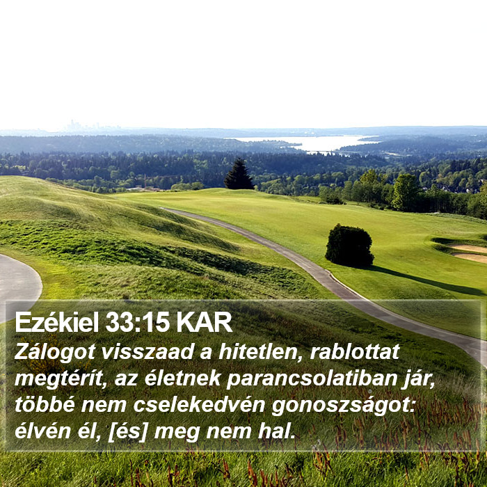 Ezékiel 33:15 KAR Bible Study