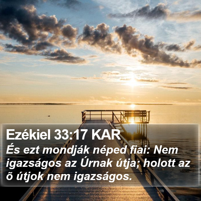 Ezékiel 33:17 KAR Bible Study