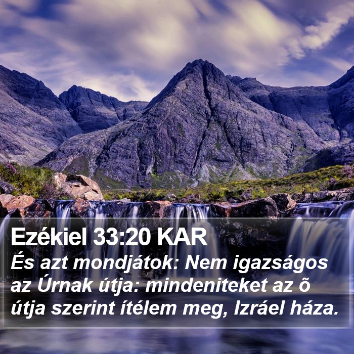 Ezékiel 33:20 KAR Bible Study