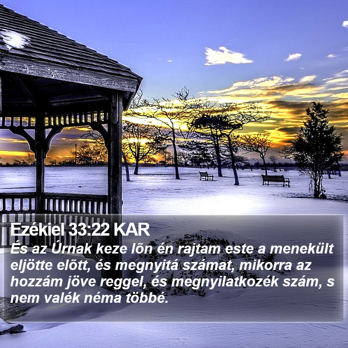 Ezékiel 33:22 KAR Bible Study