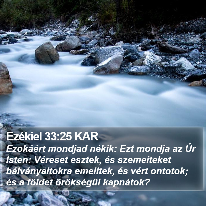 Ezékiel 33:25 KAR Bible Study