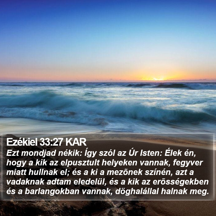 Ezékiel 33:27 KAR Bible Study