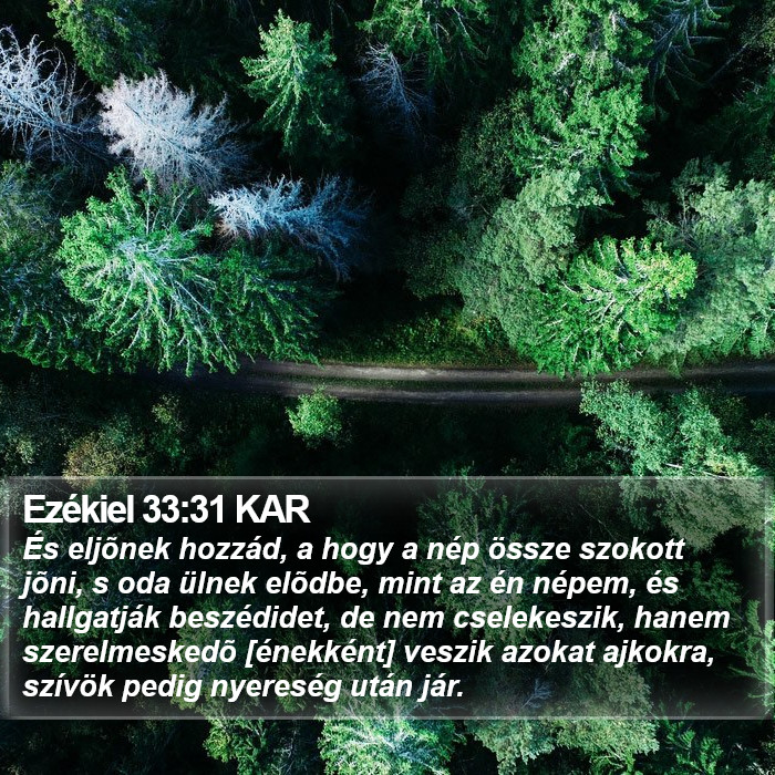 Ezékiel 33:31 KAR Bible Study