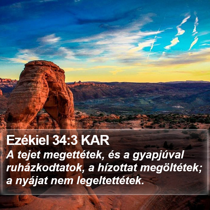 Ezékiel 34:3 KAR Bible Study