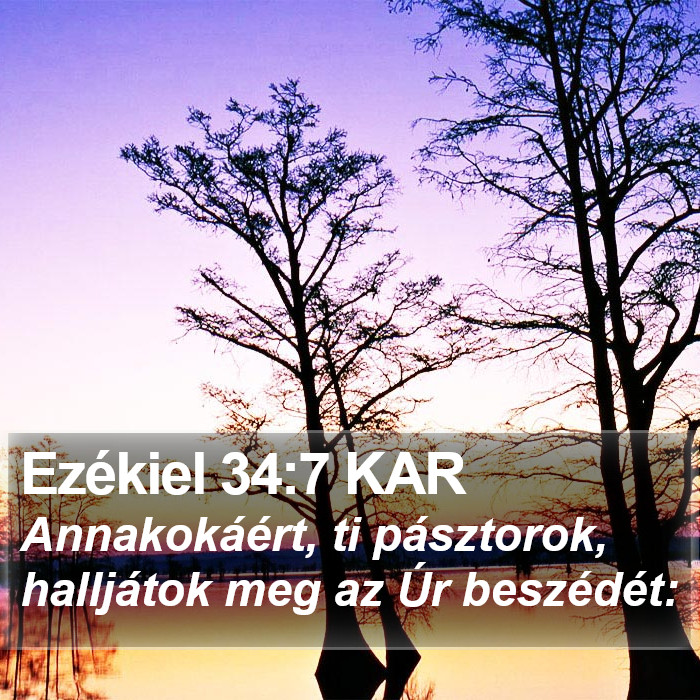 Ezékiel 34:7 KAR Bible Study
