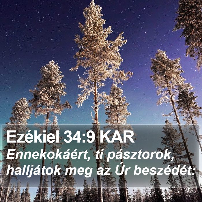 Ezékiel 34:9 KAR Bible Study