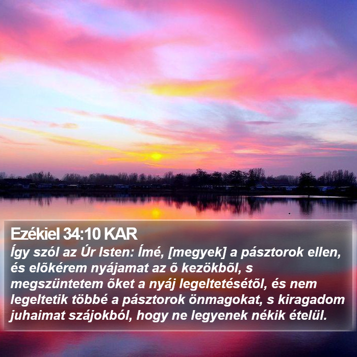 Ezékiel 34:10 KAR Bible Study